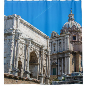 Roman Forum ruins in Rome, Italië Douchegordijn