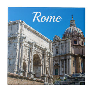 Roman Forum ruins in Rome, Italië Tegeltje