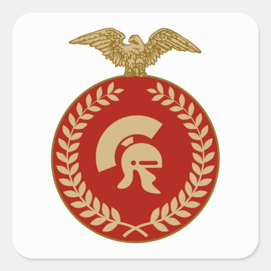Roman Gladiator Vierkante Sticker (Voorkant)