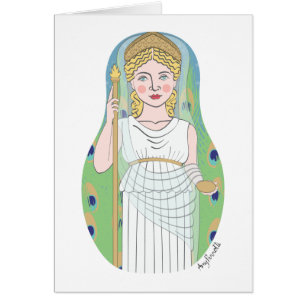 Roman Goddess Juno Matryoshka Kaart