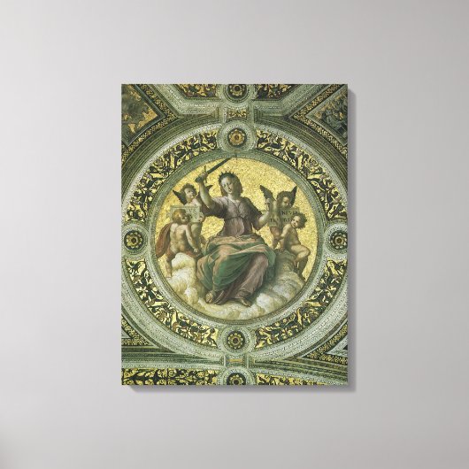 Roman Godin Justice met Angels van Raphael Canvas Afdruk (Voorkant)