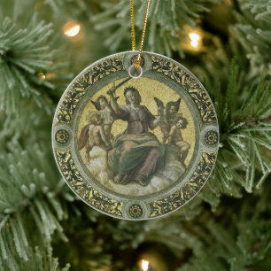 Roman Godin Justice met Angels van Raphael Keramisch Ornament