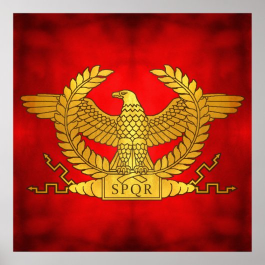 Roman Golden Eagle op Red Poster (Voorkant)