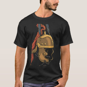 Roman Helmet Moderne Zwarte Kunst Trendy T-shirt