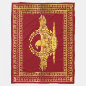 Roman Imperial Eagle SPQR Fleece Deken (Voorkant)