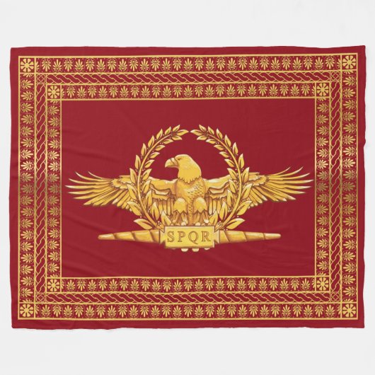 Roman Imperial Eagle SPQR Fleece Deken (Voorkant (Horizontaal))