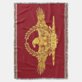 Roman Imperial Eagle SPQR Throw Deken (Voorkant Verticaal)