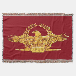 Roman Imperial Eagle SPQR Throw Deken
