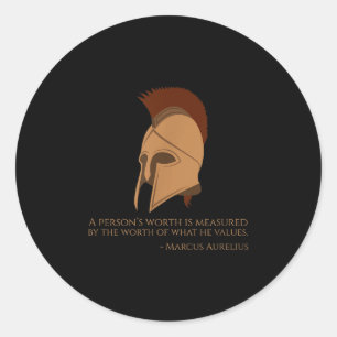 Roman keizer Marcus Aurelius - Stoic PHY Q Ronde Sticker