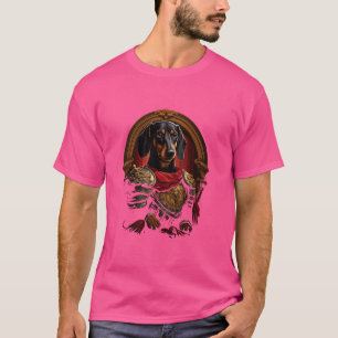 Roman Knight teckel hond Loyalty Warrior in Zanci T-shirt