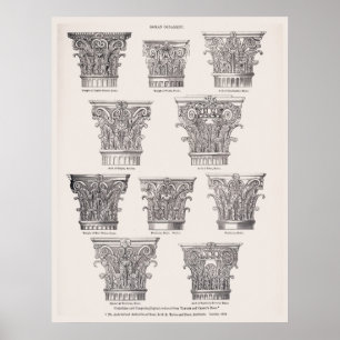 Roman Kolommen Korinthian Style Architecture Poster