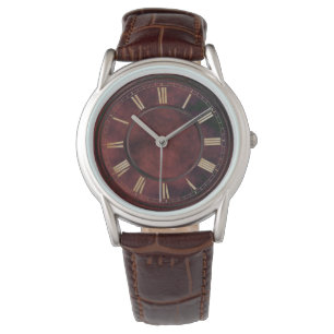Roman Numbers Red Slab Horloge