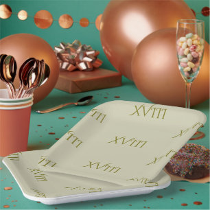 Roman Numeral 18th Birthday Paper Bord