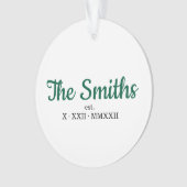 Roman Numeral Date Sticker Ornament (voorkant)