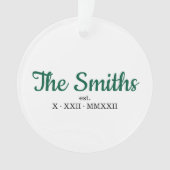 Roman Numeral Date Sticker Ornament (voorkant)
