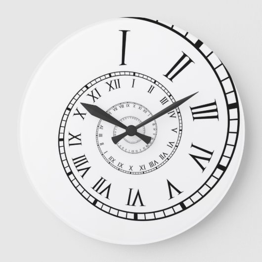 Roman Numeral Spiral Clock Grote Klok (Voorkant)