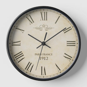 Roman Numerals Clock Face Paris Frankrijk 1912