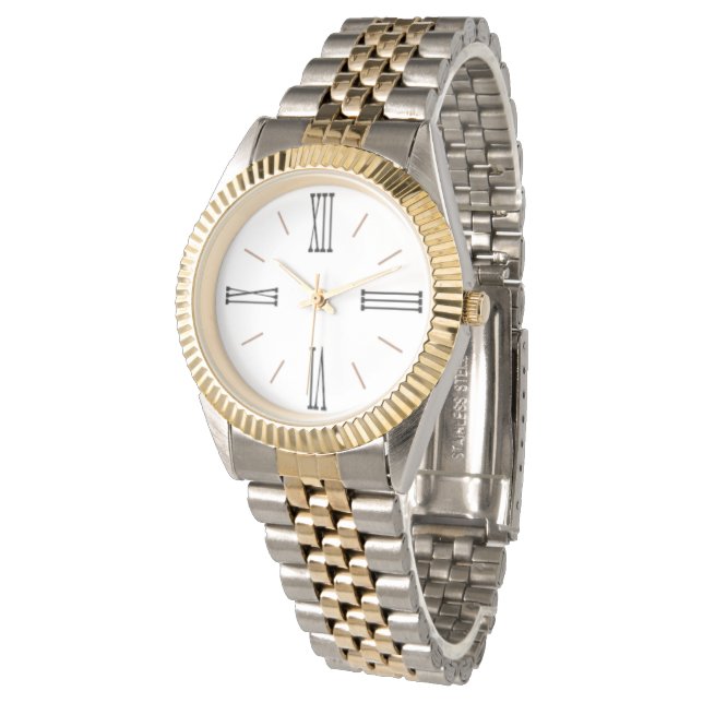 Roman Numerals Modern aantal groot Gemakkelijk om  Horloge (Gekanteld)