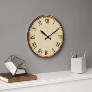 Roman Numerals Vintage Clock Grote Klok