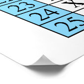 Roman Numerieke Grafiek Poster (Hoek)