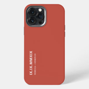 Roman Numerieke Jubileum Datum Overeenkomende Kopp iPhone 13 Pro Max Hoesje