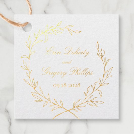 Roman Olijfblad krans zilver of goud Bedankjes Labels (Voorkant)