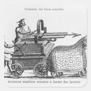 Roman oorlogsmachine voor het vuren van javelins vierkante sticker