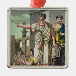 Roman Orator, uit "L'Antica Roma", 1825 (kleur l Metalen Ornament