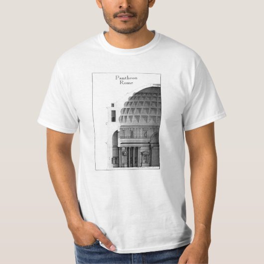 Roman Pantheon Classic Design T-shirt (Voorkant)