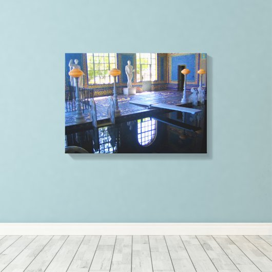 Roman Pool in Hearst Castle, Californië Canvas Afdruk (Insitu (Houten vloer))