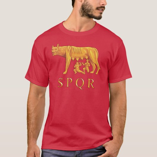 Roman Romulus, Remus en zij-Wolf Graphic T-Shirt (Voorkant)