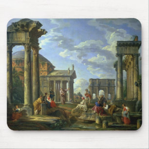 Roman Ruins met een profeet, 1751 Muismat