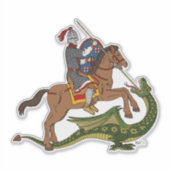 Roman Saint George en de Draak Sticker (Voorkant)