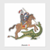 Roman Saint George en de Draak Sticker (Vel)