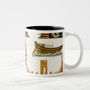 Roman Ships, met vermelding van de figurehead, bor Tweekleurige Koffiemok