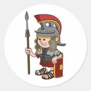 Roman soldaat ronde sticker