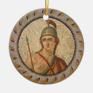 Roman Soldier Mosaic Keramisch Ornament