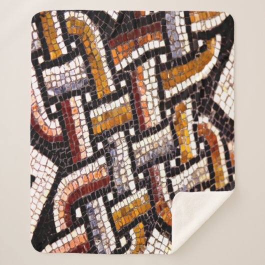 Roman Tegel Mosaic Sherpa Deken (Voorkant)