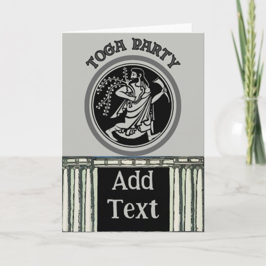 Roman Toga Party Initiales modifier la carte de no (Devant)