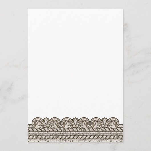 Roman Toga Party Invitation avec éléments en pierr (Dos)