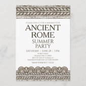 Roman Toga Party Invitation avec éléments en pierr (Devant)