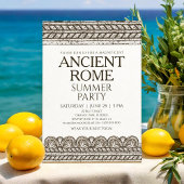 Roman Toga Party Invitation avec éléments en pierr