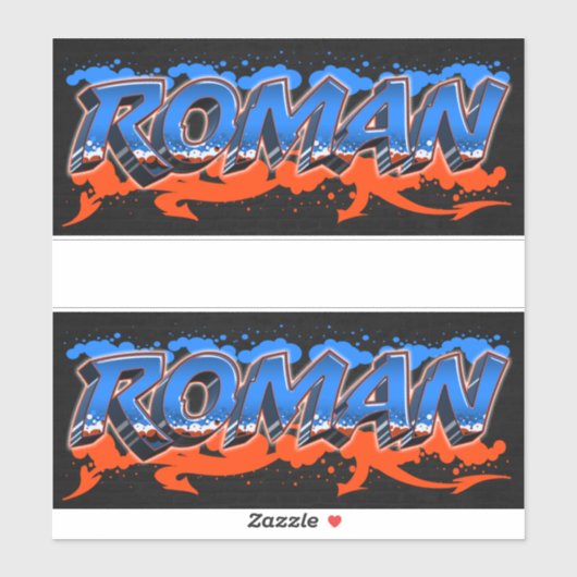 Roman Vorname Name Graffiti Aufkleber Sticker (Vel)