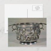 Roman zilvergilt drink beker briefkaart (Voorkant / Achterkant)
