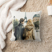 Romance à l'aquarelle à Paris Coussin jetable pour (Couverture)