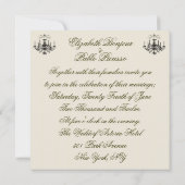 Romance avec un lustre ~ Invitation / RSVP (Dos)