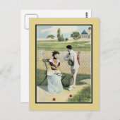 Romance bij de tennisbaan deel 1 briefkaart (Voorkant / Achterkant)