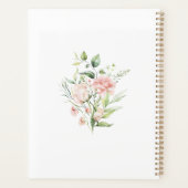 Romance Blush Elegant Floral Greenery Wedding Planner (Achterkant)