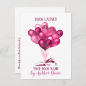 Romance Book Launch Party Postcard Invitation (Devant / Derrière)