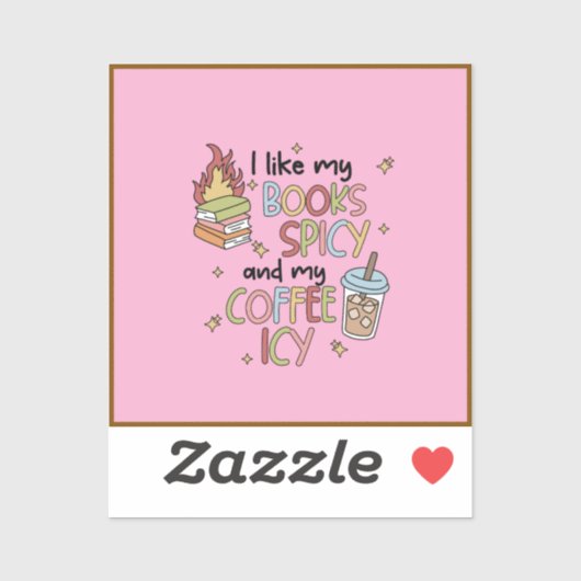 Romance books and coffee sticker (Feuille)